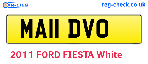 MA11DVO are the vehicle registration plates.