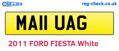 MA11UAG are the vehicle registration plates.