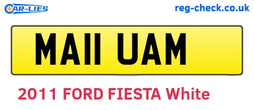 MA11UAM are the vehicle registration plates.