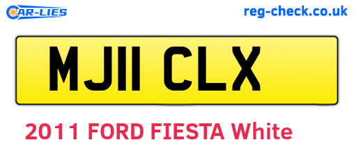 MJ11CLX are the vehicle registration plates.