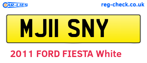 MJ11SNY are the vehicle registration plates.