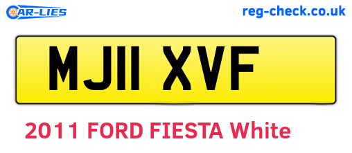 MJ11XVF are the vehicle registration plates.