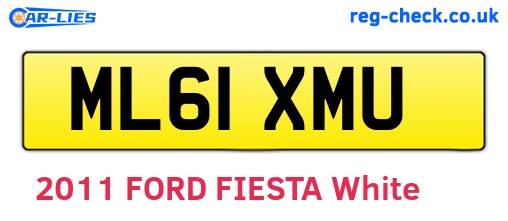 ML61XMU are the vehicle registration plates.