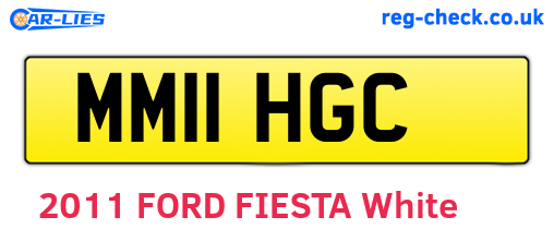 MM11HGC are the vehicle registration plates.