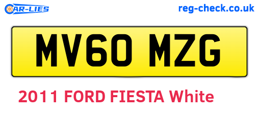 MV60MZG are the vehicle registration plates.