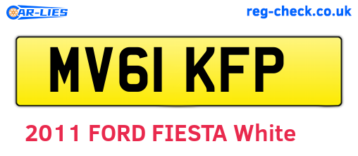 MV61KFP are the vehicle registration plates.