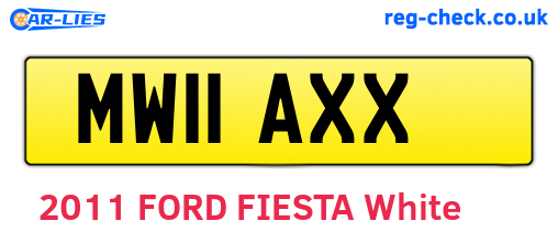 MW11AXX are the vehicle registration plates.