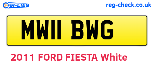 MW11BWG are the vehicle registration plates.