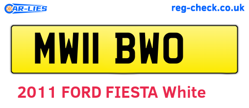 MW11BWO are the vehicle registration plates.
