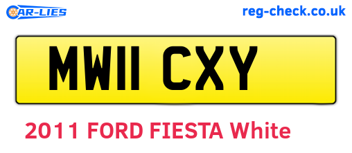 MW11CXY are the vehicle registration plates.