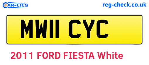 MW11CYC are the vehicle registration plates.
