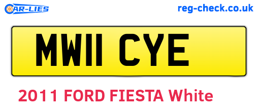 MW11CYE are the vehicle registration plates.