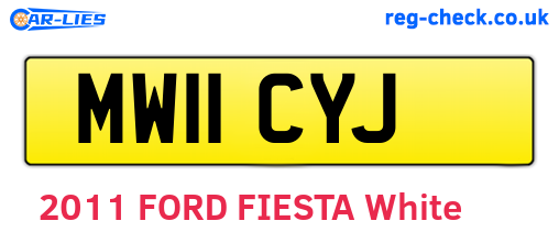 MW11CYJ are the vehicle registration plates.