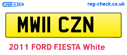 MW11CZN are the vehicle registration plates.