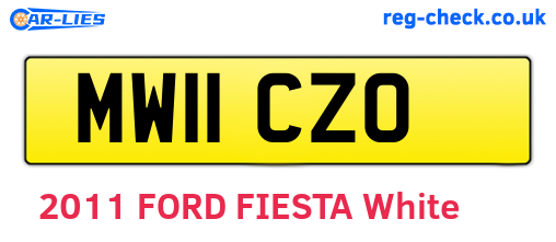 MW11CZO are the vehicle registration plates.