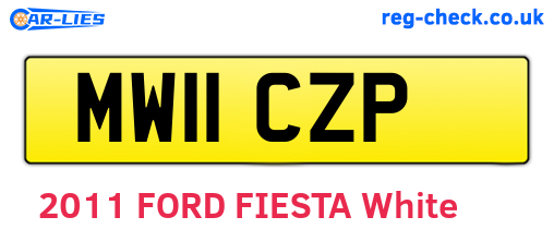 MW11CZP are the vehicle registration plates.