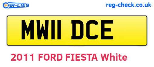 MW11DCE are the vehicle registration plates.