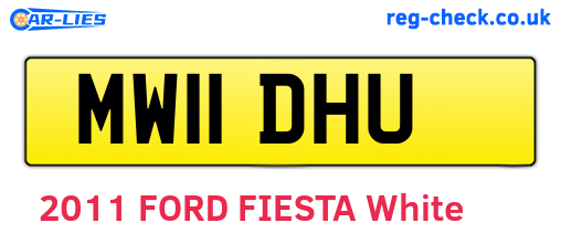 MW11DHU are the vehicle registration plates.