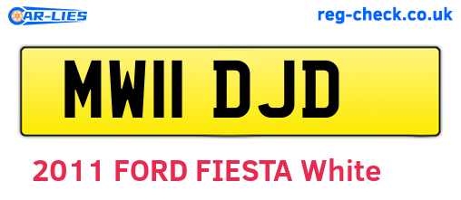 MW11DJD are the vehicle registration plates.