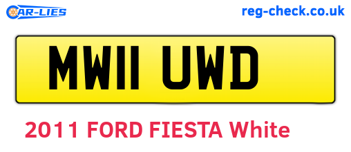 MW11UWD are the vehicle registration plates.