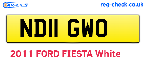 ND11GWO are the vehicle registration plates.