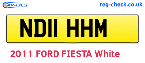 ND11HHM are the vehicle registration plates.
