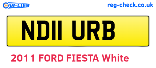 ND11URB are the vehicle registration plates.