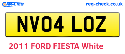 NV04LOZ are the vehicle registration plates.