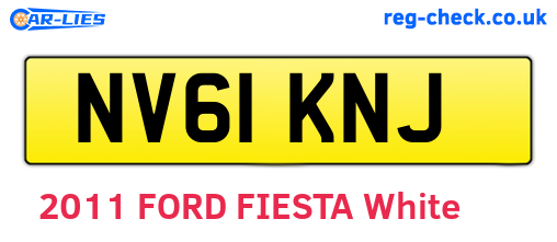 NV61KNJ are the vehicle registration plates.