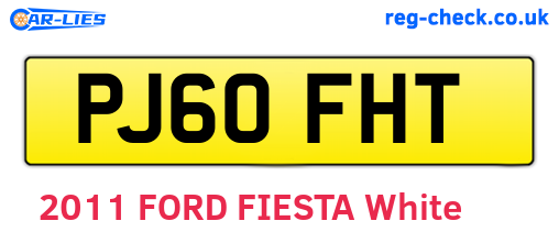PJ60FHT are the vehicle registration plates.