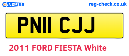 PN11CJJ are the vehicle registration plates.