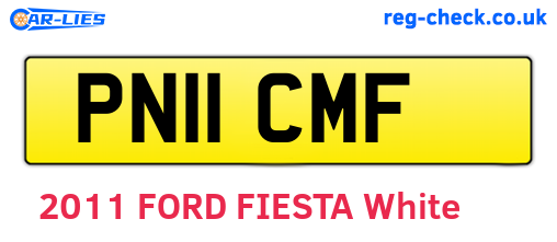 PN11CMF are the vehicle registration plates.