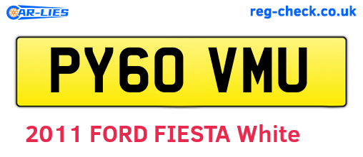 PY60VMU are the vehicle registration plates.