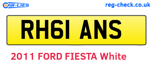 RH61ANS are the vehicle registration plates.