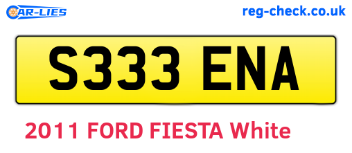 S333ENA are the vehicle registration plates.