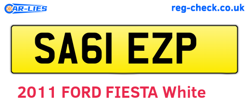 SA61EZP are the vehicle registration plates.