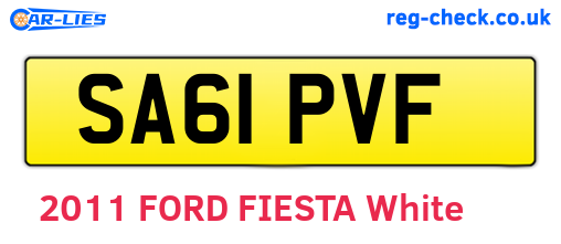 SA61PVF are the vehicle registration plates.