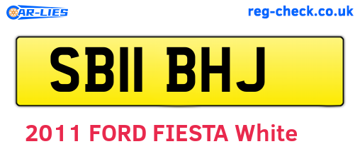 SB11BHJ are the vehicle registration plates.