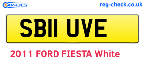 SB11UVE are the vehicle registration plates.