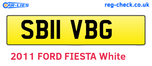 SB11VBG are the vehicle registration plates.