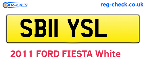 SB11YSL are the vehicle registration plates.