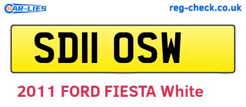 SD11OSW are the vehicle registration plates.