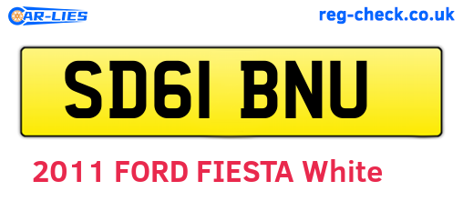 SD61BNU are the vehicle registration plates.