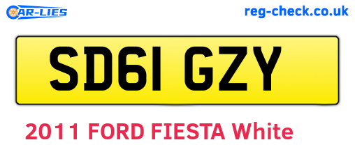 SD61GZY are the vehicle registration plates.