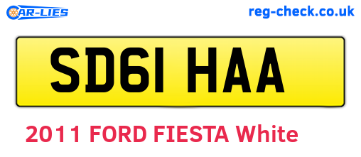SD61HAA are the vehicle registration plates.