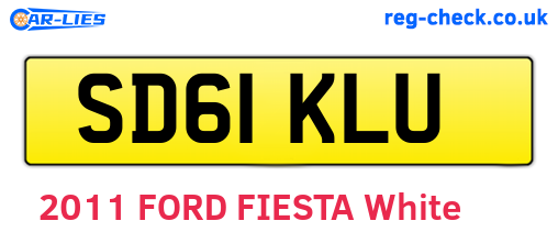 SD61KLU are the vehicle registration plates.