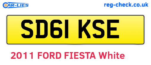 SD61KSE are the vehicle registration plates.