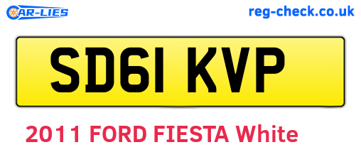 SD61KVP are the vehicle registration plates.