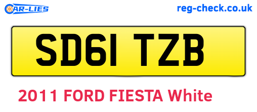 SD61TZB are the vehicle registration plates.