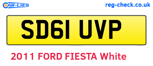 SD61UVP are the vehicle registration plates.